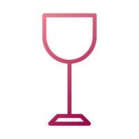 Glas Wein Symbol Gradient Weiß rot Farbe Ostern Symbol Illustration. vektor