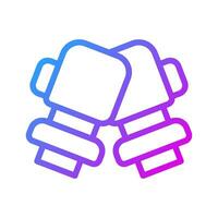 boxning ikon lutning lila sport symbol illustration. vektor