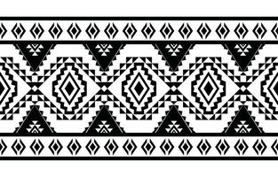 aztekisch nahtlos Muster. Teppich Textil- drucken Textur Stammes- Design, geometrisch Symbole zum Logo, Karten, Stoff dekorativ funktioniert. traditionell drucken Vektor Illustration. auf schwarz und Weiß Hintergrund.