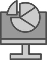 Kreisdiagramm-Vektor-Icon-Design vektor