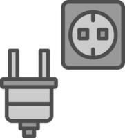 Plug-Vektor-Icon-Design vektor