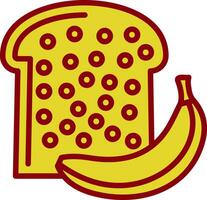 Bananenbrot-Vektor-Icon-Design vektor