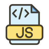 javaScript vektor tjock linje fylld färger ikon för personlig och kommersiell använda sig av.