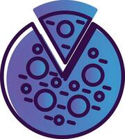 Vegetarisch Pizza Vektor Symbol Design