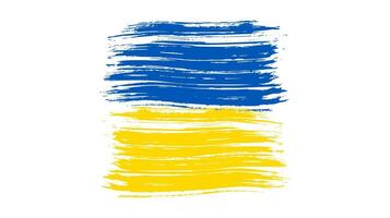 ukrainische Nationalflagge im Grunge-Stil vektor