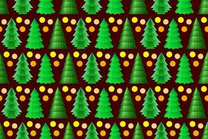 jul träd sömlös mönster. ändlös jul mönster med dekorativ stiliserade grön granar. vektor