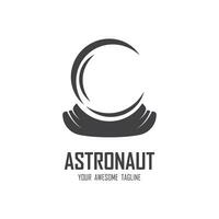 astronaut logotyp vektor ikon illustration design