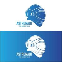 astronaut logotyp vektor ikon illustration design