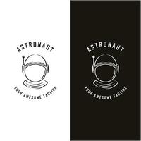 astronaut logotyp vektor ikon illustration design