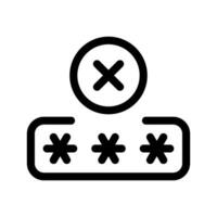 fel Lösenord ikon vektor symbol design illustration