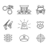 Polizei-Element-Vektor-Icon-Design-Illustration vektor