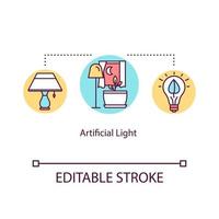 Symbol für künstliches Lichtkonzept vektor