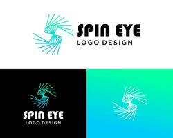 Brief s Monogramm Auge Logo Design. vektor