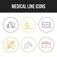 schönes medizinisches Vektor-Icon-Set für die kommerzielle Nutzung vektor