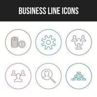 Schönes 6-Icon-Paket mit Business-Vektorsymbolen vektor