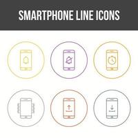 Smartphone- und mobile Apps-Vektor-Icon-Set vektor