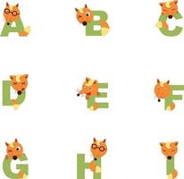 alphabet ai fuchs vektor