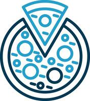 Vegetarisch Pizza Vektor Symbol Design