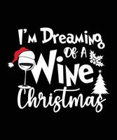 jag am drömma av en vin jul vektor