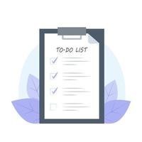 To-Do-Liste auf Tablet im flachen Stil vektor