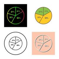 cirkeldiagram vektor ikon