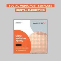 mall för digital marknadsföringsbyrå sociala medier vektor