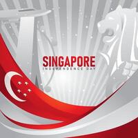 singapores självständighetsdag vektor