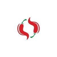 würzig Chili Logo Vektor, rot Pfeffer Logo Symbol Vorlage vektor