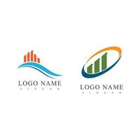 företag finansiera logotyp mall vektor