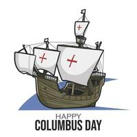 glücklich Kolumbus Tag Feier. Vektor Illustration