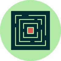 Labyrinth-Vektor-Symbol vektor