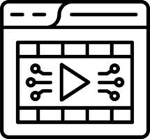 Video-Player-Vektorsymbol vektor