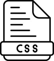 css-Dateivektorsymbol vektor