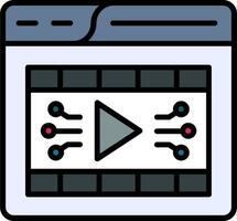 Video-Player-Vektorsymbol vektor