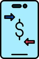 online Geld Transfer Vektor Symbol