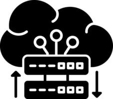 Cloud-Server-Vektorsymbol vektor