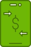 online Geld Transfer Vektor Symbol