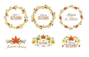 florale Herbstabzeichenkollektion vektor