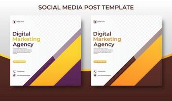 Vorlage für Social Media einer Agentur für digitales Marketing. vektor