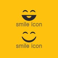 Lächeln Symbol Logo Vektor Design Glückliches Emoticonund Vektor Emoji Glück