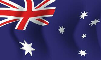 wehende Australien-Flagge. Hintergrund für patriotische Staatsangehörige vektor