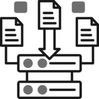 data samlar vektor ikon