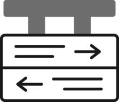 Richtungszeichen-Vektorsymbol vektor