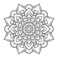 mandala mönster design med handritad vektor