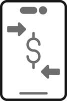 online Geld Transfer Vektor Symbol