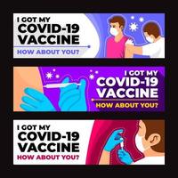 nach dem covid19-Impfstoff-Banner-Vorlagensatz
