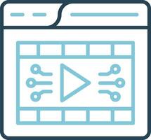 Video-Player-Vektorsymbol vektor