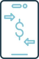 online Geld Transfer Vektor Symbol