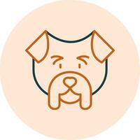 Bulldogge-Vektor-Symbol vektor