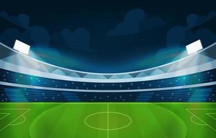 en panoramautsikt över fotbollsstadion bakgrund vektor